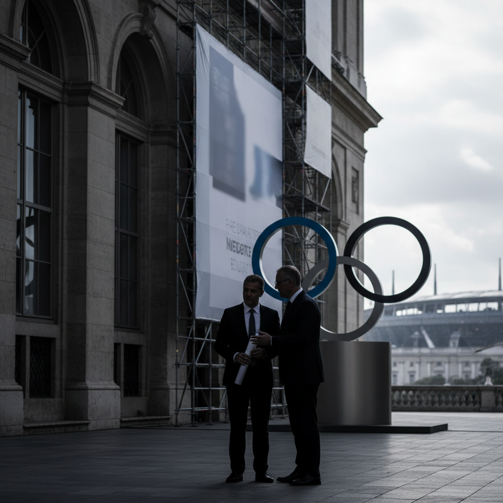 Internationella Olympiska Kommittén lyfter Rysslands avstängning provisoriskt – redaktionell illustration