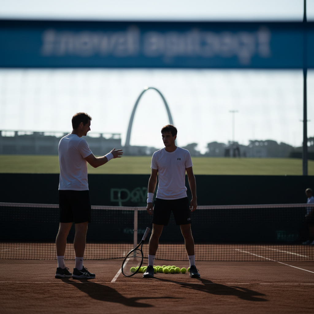 Jack Draper återvänder från skada med Andy Murray som rådgivare – redaktionell illustration