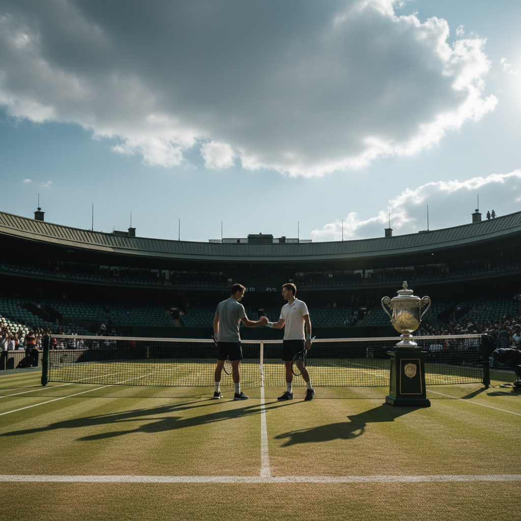 Jannik Sinner försvarade Wimbledon-titeln i tuff final – redaktionell illustration