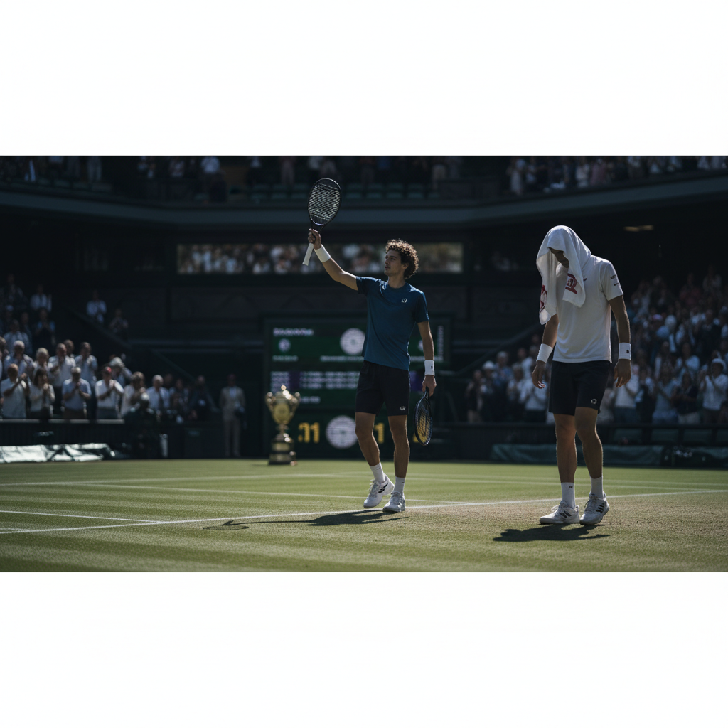 Jannik Sinner försvarar Wimbledon-titeln efter seger mot Zverev – redaktionell illustration