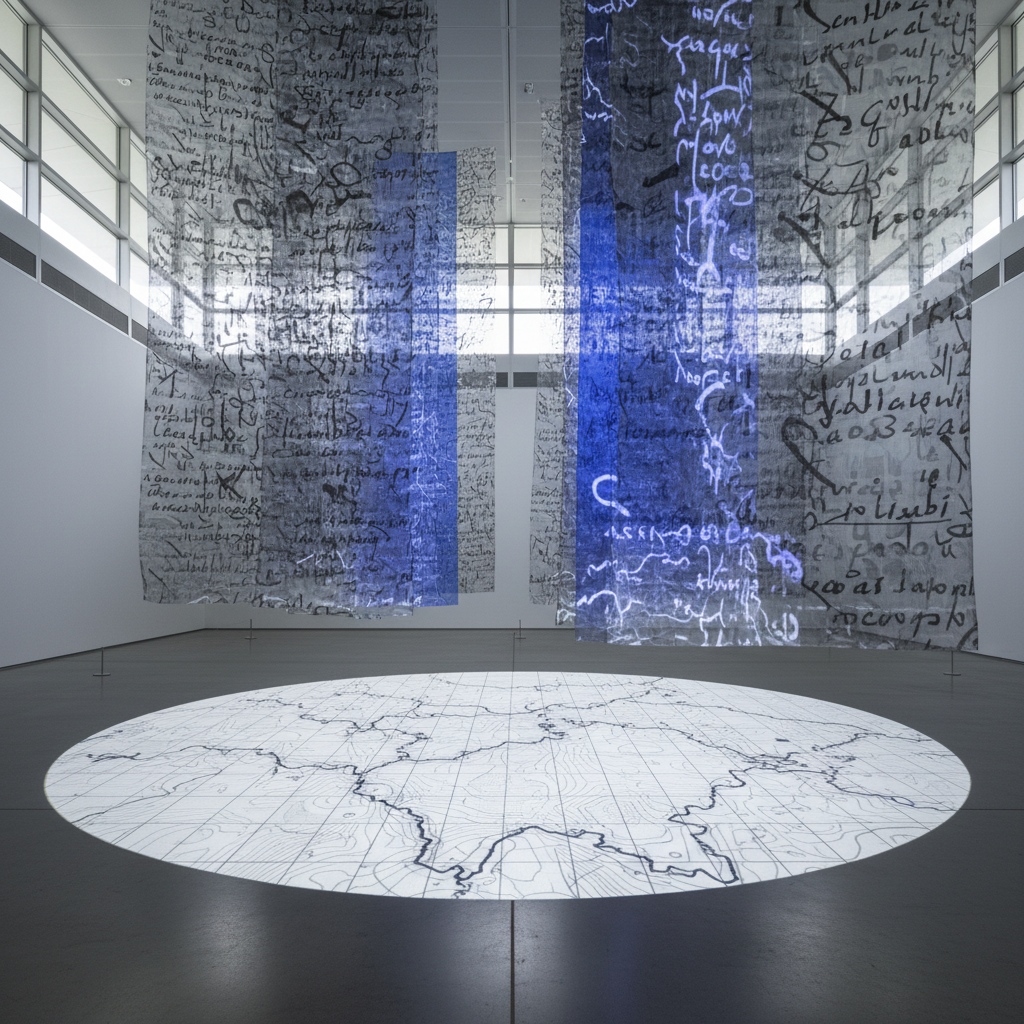 Jenny Holzer utforskar språkets inverkan i utställning i Portugal – redaktionell illustration
