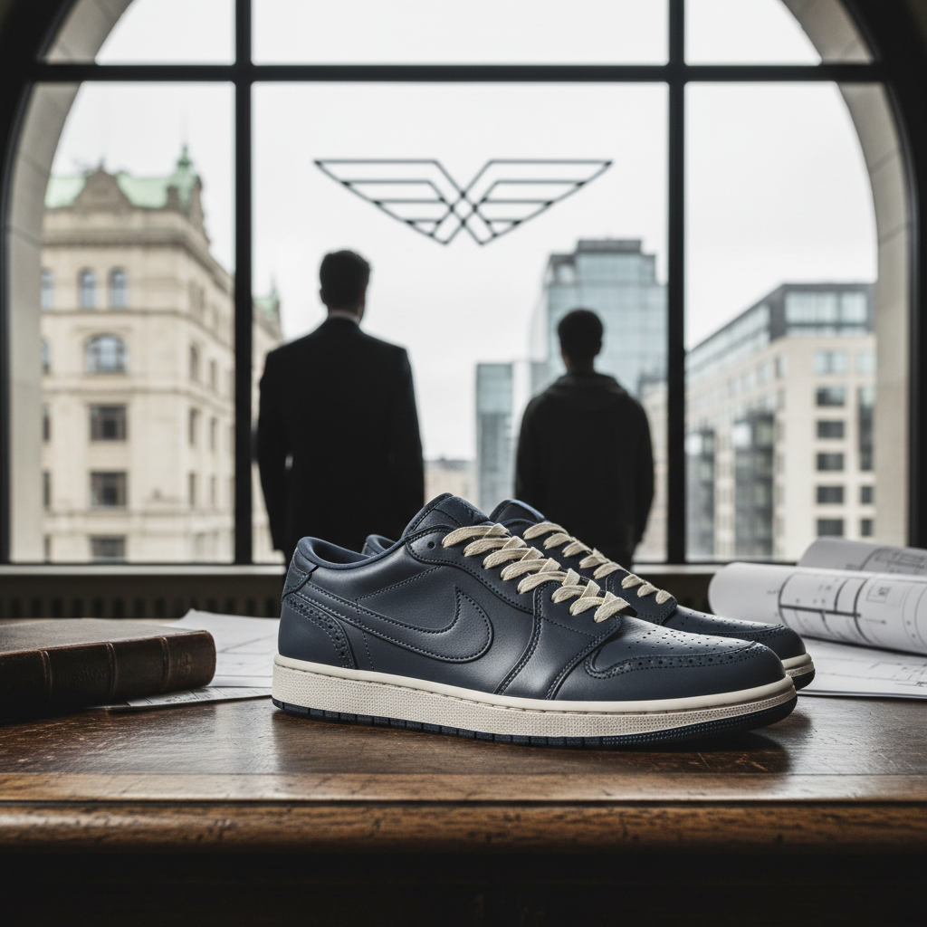 Jordan lanserar Air Jordan 1 Low "Brogue" med dressad stil – redaktionell illustration