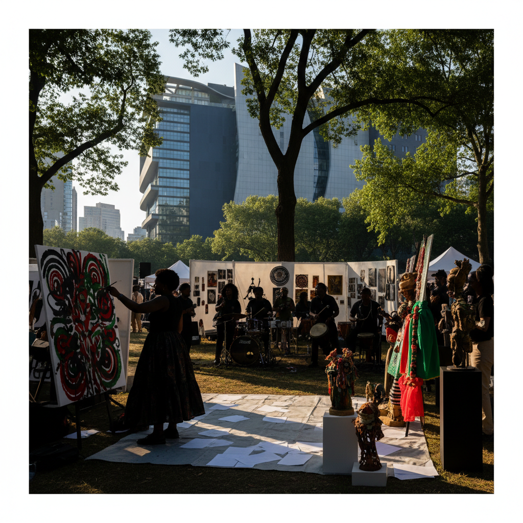Juneteenth firas med konst- och kulturevenemang i New York – redaktionell illustration