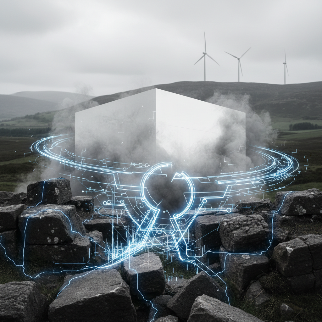 Kontrovers kring AI-datacenter i Skottland: Löften om förnybar energi ifrågasätts – redaktionell illustration