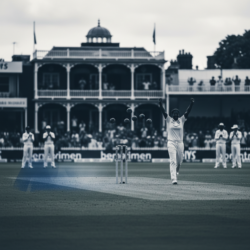 Kranti Gaud skapar historia på Lord's när Indien dominerar damtestet mot England – redaktionell illustration