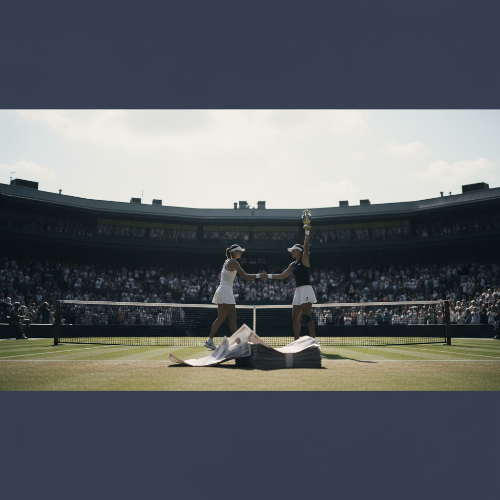 Linda Noskova vinner Wimbledon – första Grand Slam-titeln – redaktionell illustration
