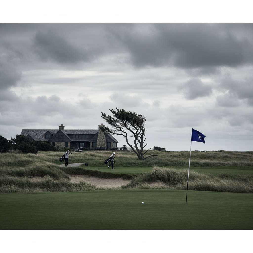 McIlroy inleder US Open på Shinnecock Hills med stabil rond trots tuffa förhållanden – redaktionell illustration