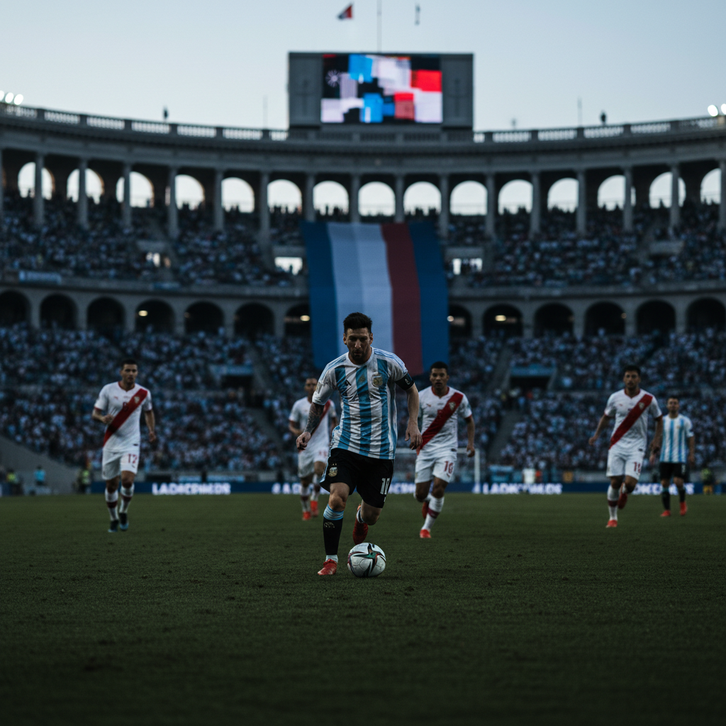 Messi och Argentina möter Österrike i VM-gruppspel – redaktionell illustration
