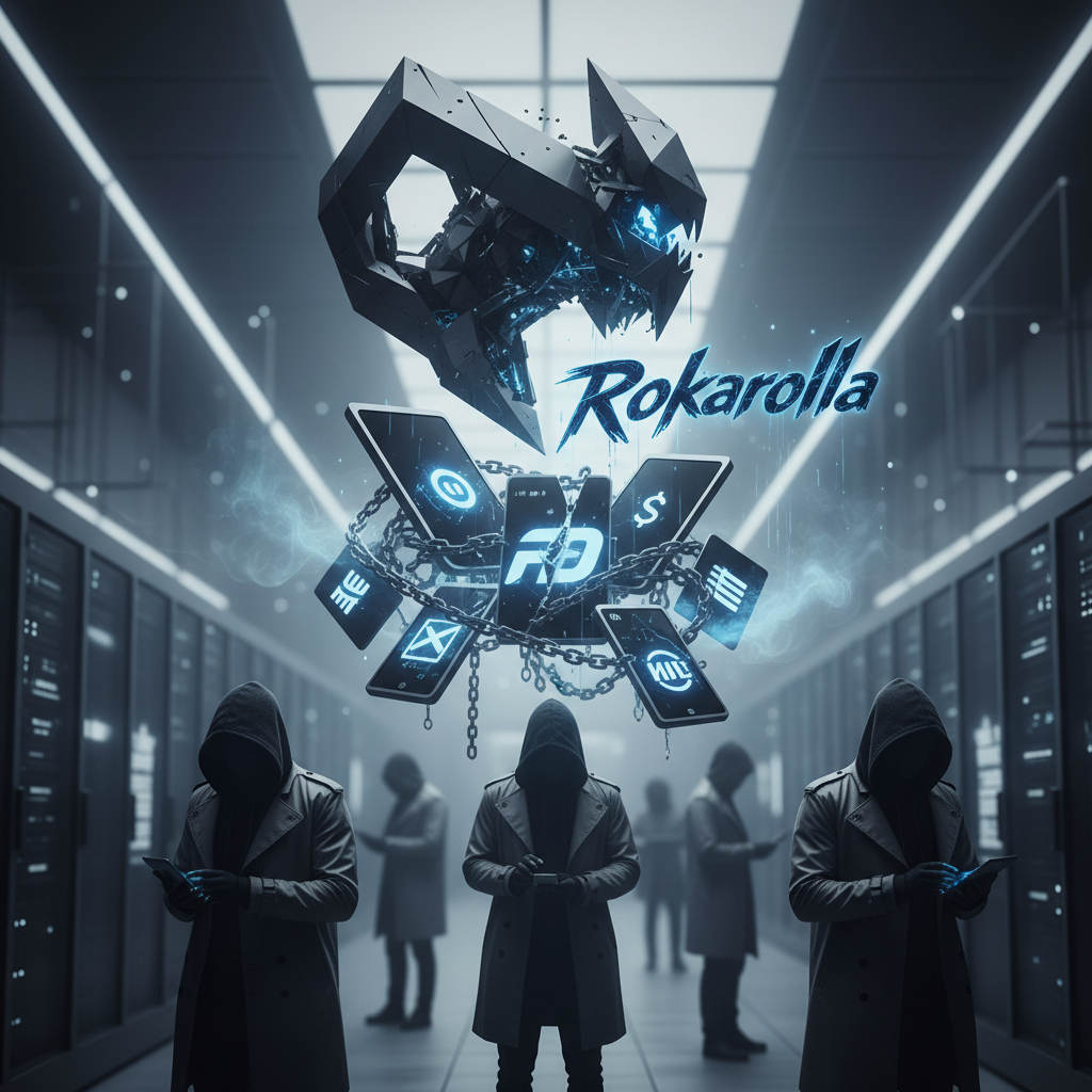 Ny Android-trojan Rokarolla hotar bank- och kryptoappar – redaktionell illustration