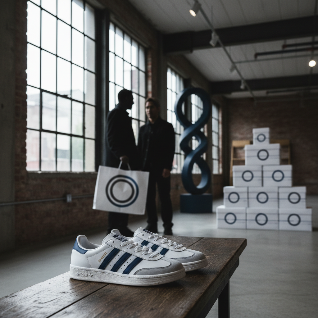Nya Adidas Originals anländer till HBX – redaktionell illustration