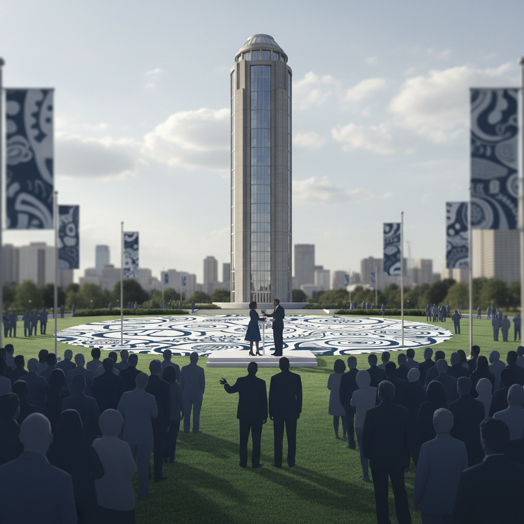 Obama Presidential Center invigt i Chicago med överraskningsbesök och hyllningar – redaktionell illustration
