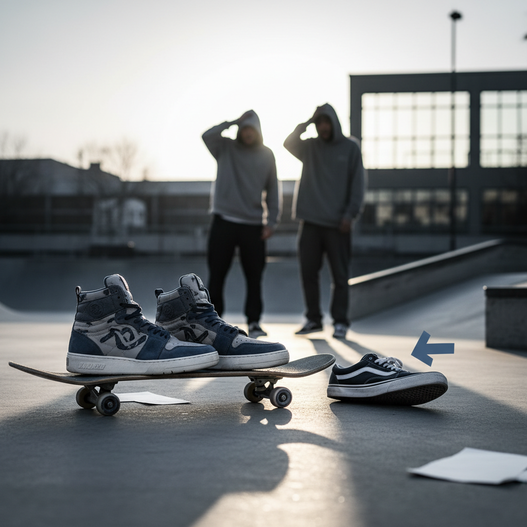 Pharrell Williams Louis Vuitton-skateingsko förvånar Vans – redaktionell illustration