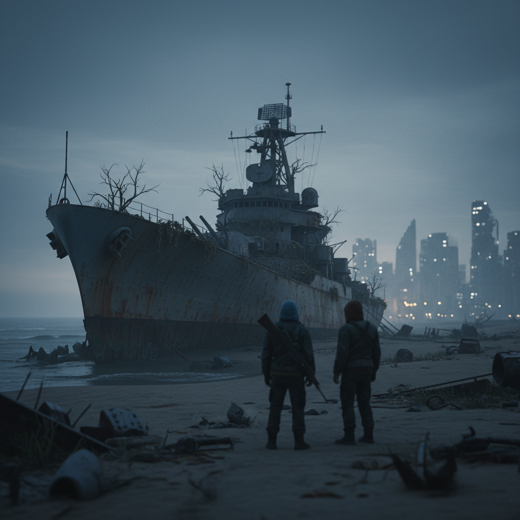 Postapokalyptisk dramaserie ”The Last Ship” nu tillgänglig på Netflix – redaktionell illustration