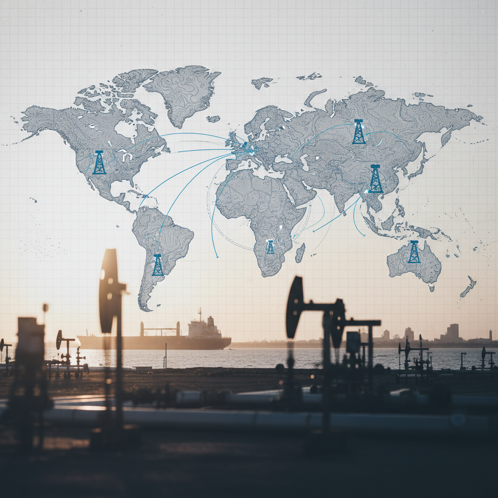 Fueling the Globe: The World’s Top 10 Oil Exporting Nations – redaktionell illustration
