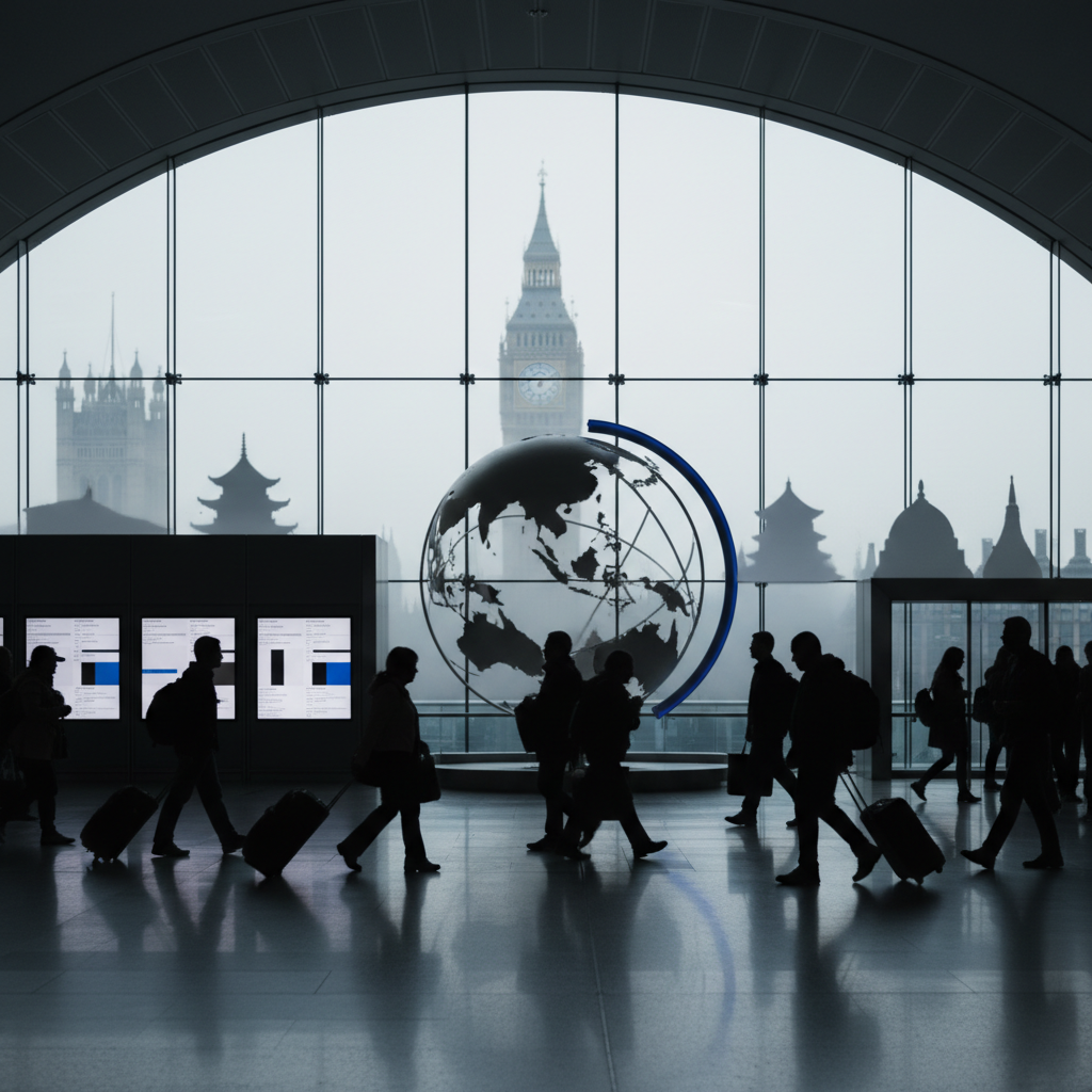 Global Arrivals: How Tourism Reflects National Stability and Soft Power – redaktionell illustration