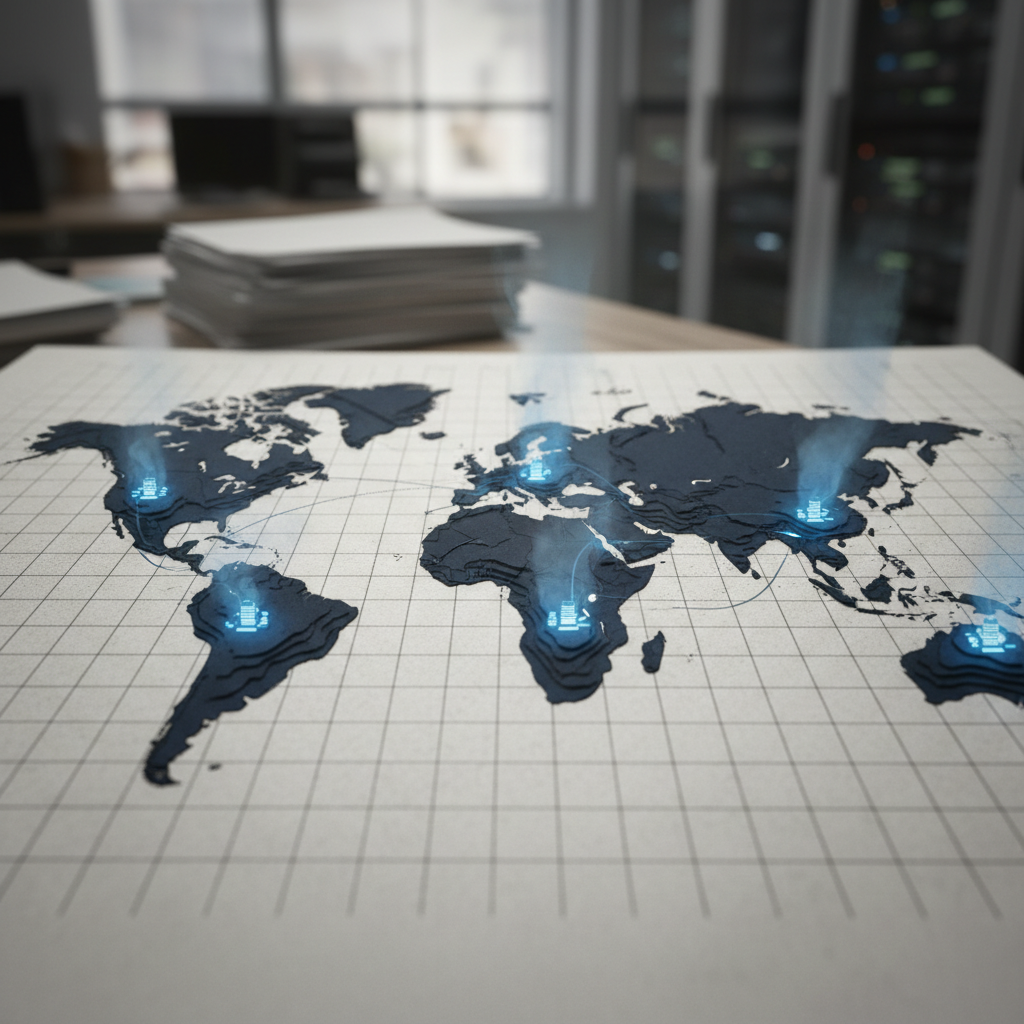 Mapped: The World’s Leading Carbon Emitters in the Data Age – redaktionell illustration