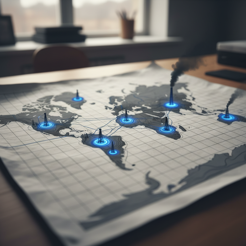 Mapped: The World’s Top 10 Natural Gas Producing Nations – redaktionell illustration