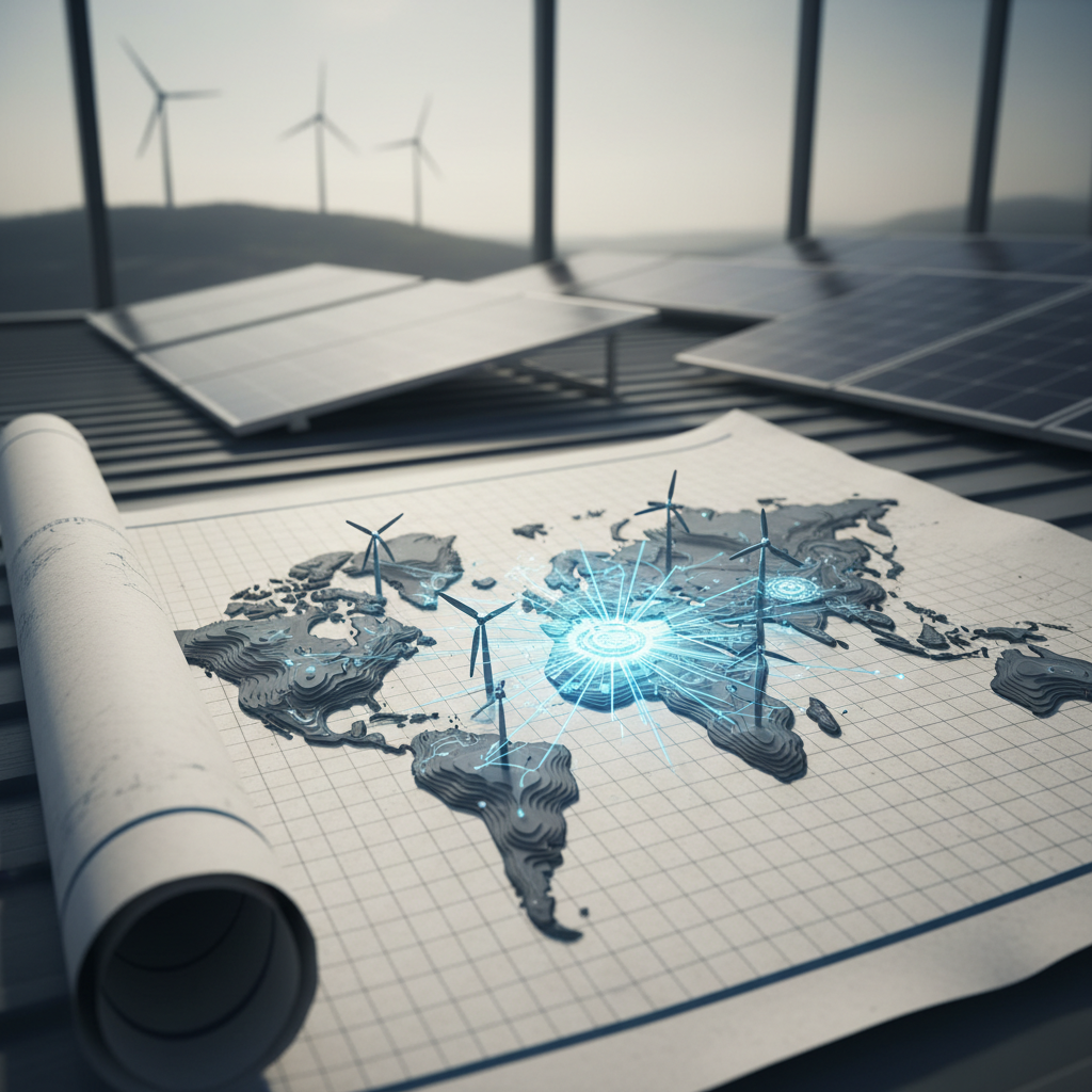 Powering the Future: Top 10 Nations by Renewable Electricity Production – redaktionell illustration