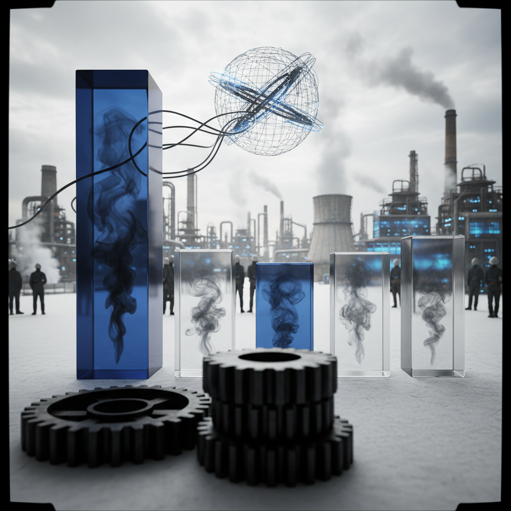 Ranking the World's Largest CO2 Emitters: The Global Industrial Landscape – redaktionell illustration