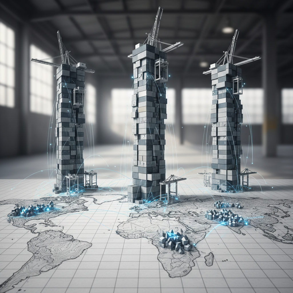 The Pillars of Global Trade: Ranking the World’s Busiest Container Ports – redaktionell illustration