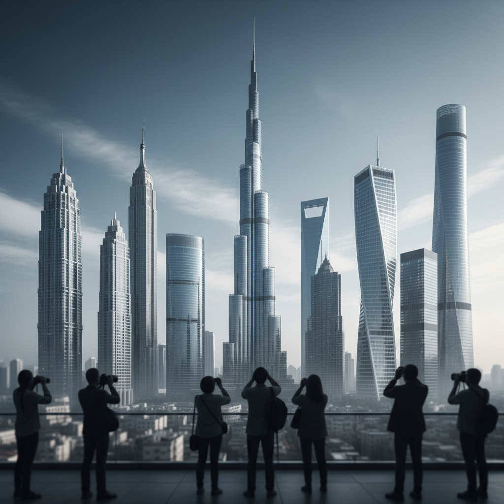The Top 10 Tallest Buildings Defining the Modern Global Skyline – redaktionell illustration