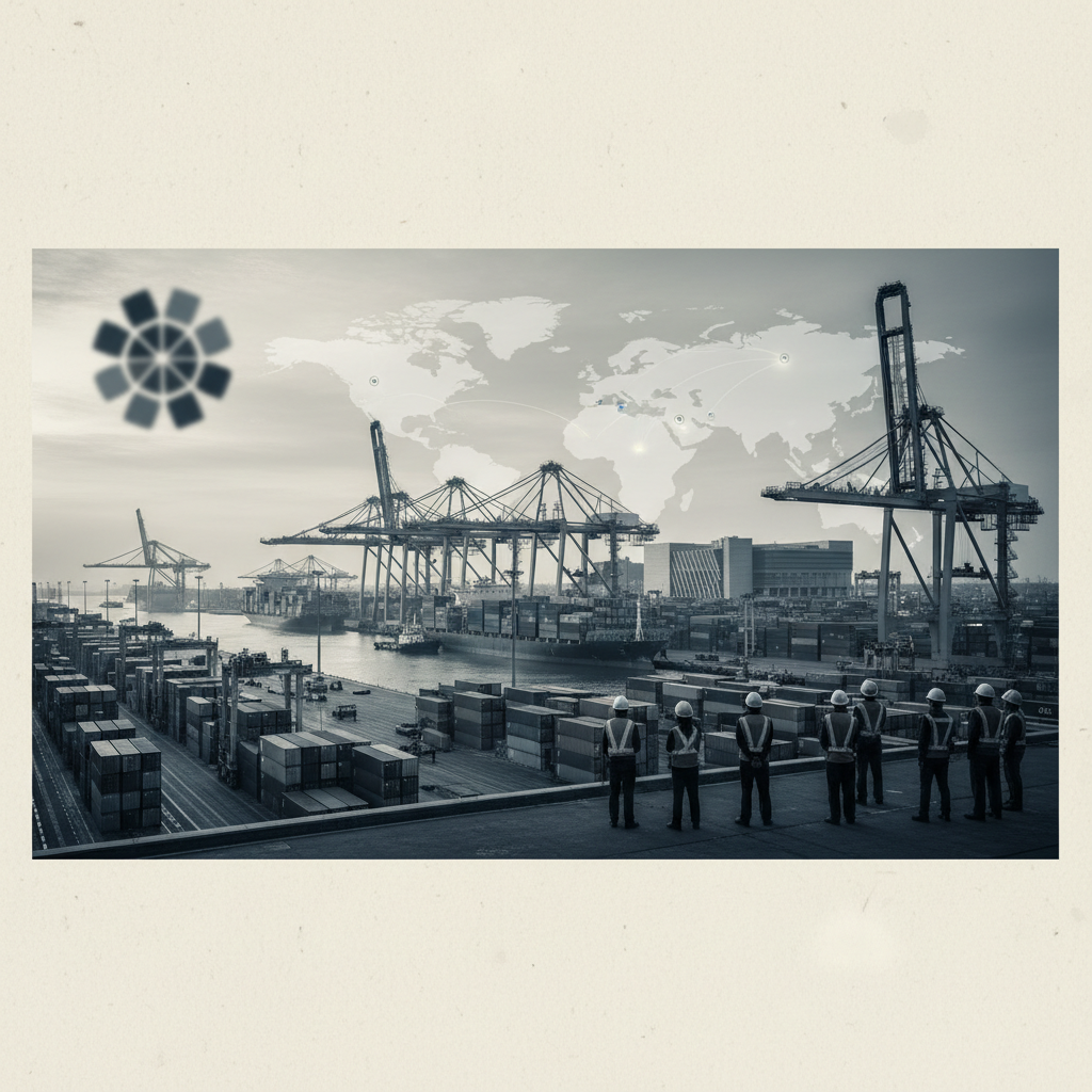 The World’s 10 Busiest Container Ports: Asia Dominates Global Trade Hubs – redaktionell illustration