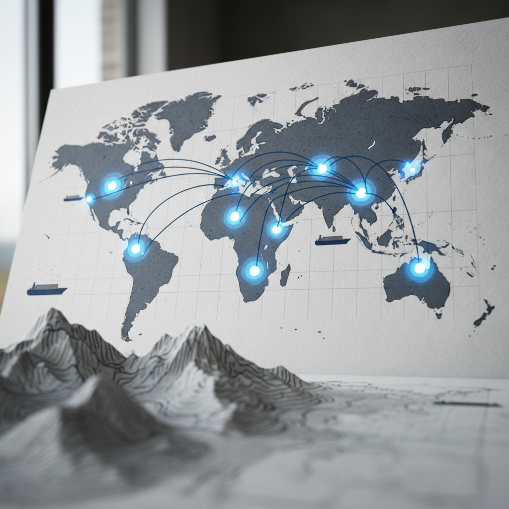 The World's Top 10 Busiest Container Ports: A Global Trade Map dominated by Asia – redaktionell illustration
