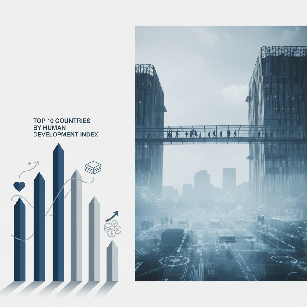 Top 10 Countries by Human Development Index: Leading the Path in Quality of Life – redaktionell illustration