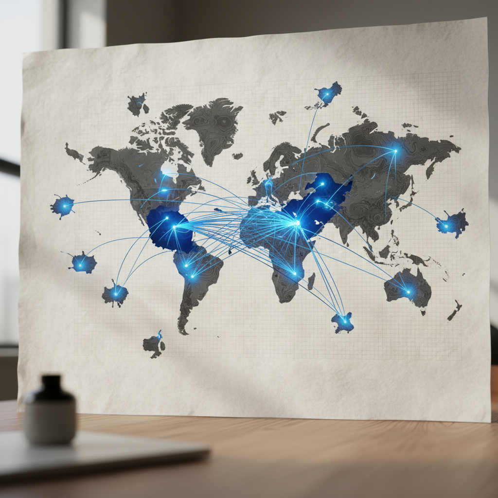 Top 10 Economies by GDP: The Global Race for Technological Dominance – redaktionell illustration
