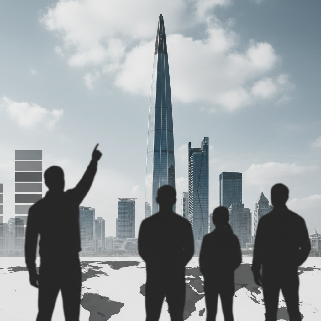 Vertical Ambition: The World’s 10 Tallest Buildings and the Global Shift in Prestige – redaktionell illustration