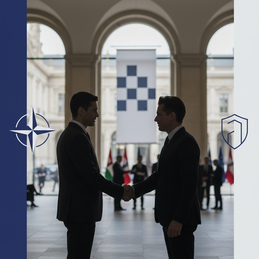 Rutte möter Trump inför NATO-toppmöte med fokus på alliansens framtid – redaktionell illustration