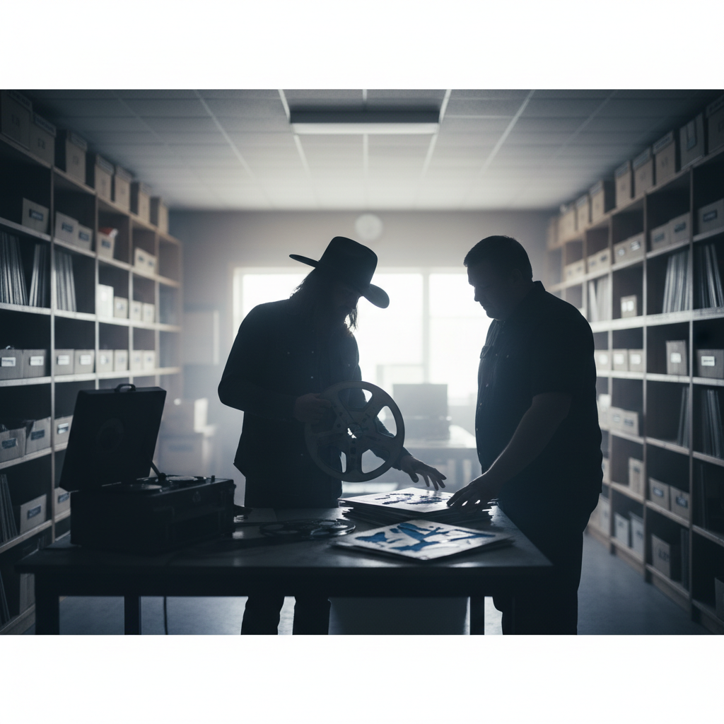 Shooter Jennings räddar och släpper fadern Waylon Jennings hemliga musik – redaktionell illustration