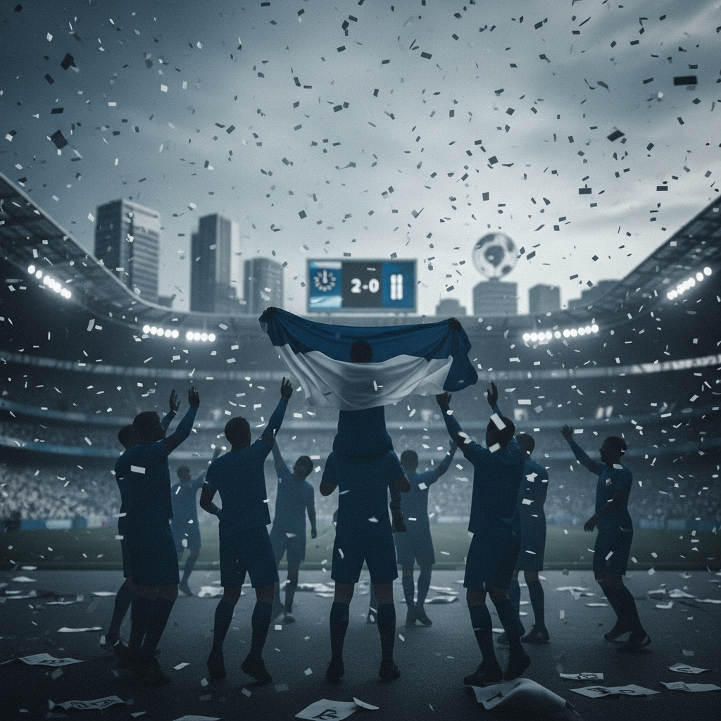 Spanien besegrar Frankrike och går till VM-final – redaktionell illustration