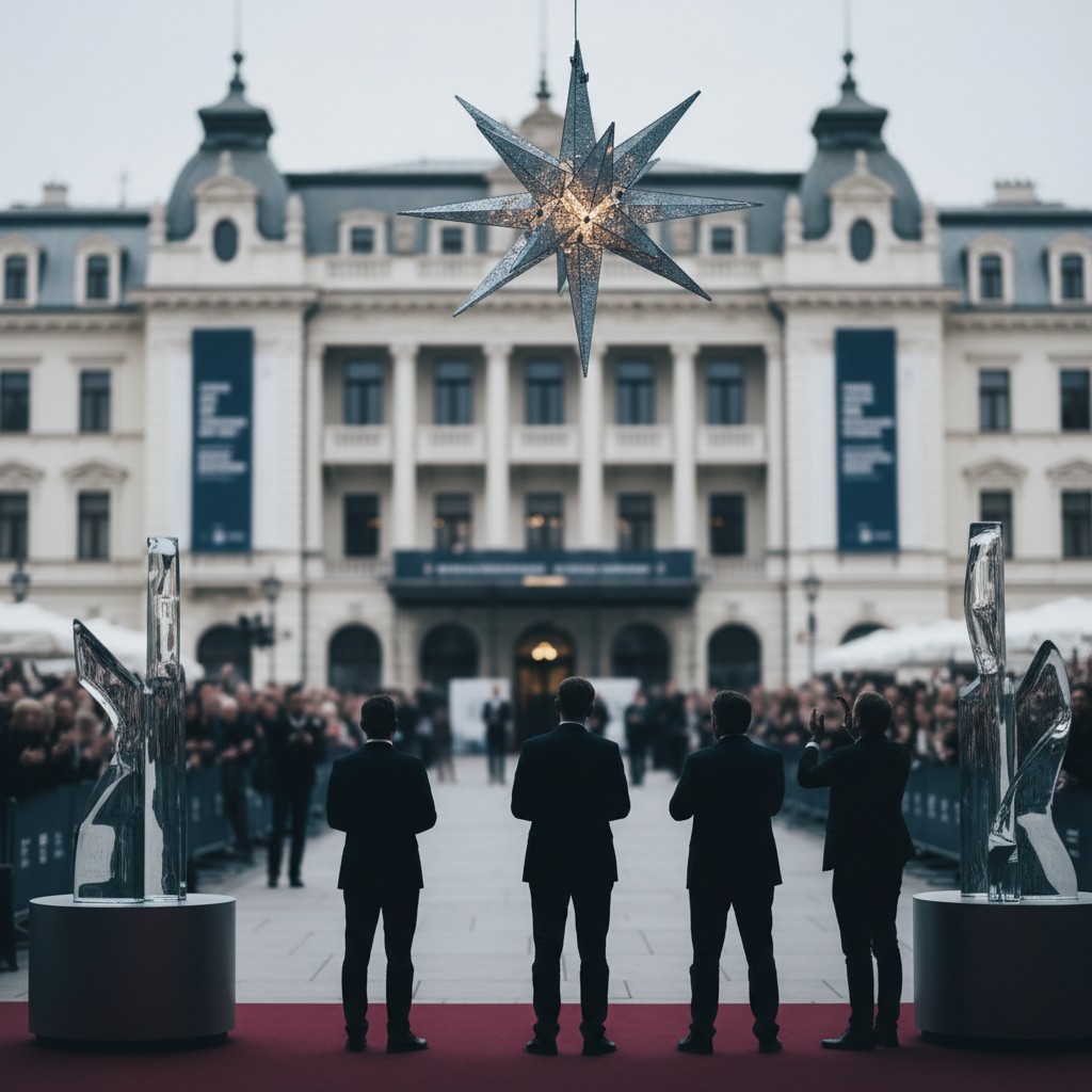 Stjärnor hedras vid Karlovy Vary filmfestival – redaktionell illustration