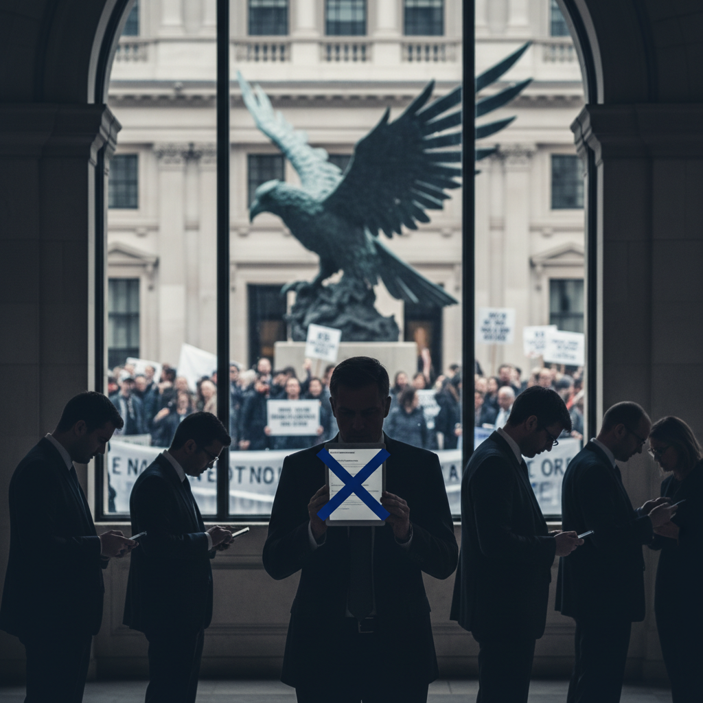 Storbritanniens justitieministerium stoppar användning av X – redaktionell illustration