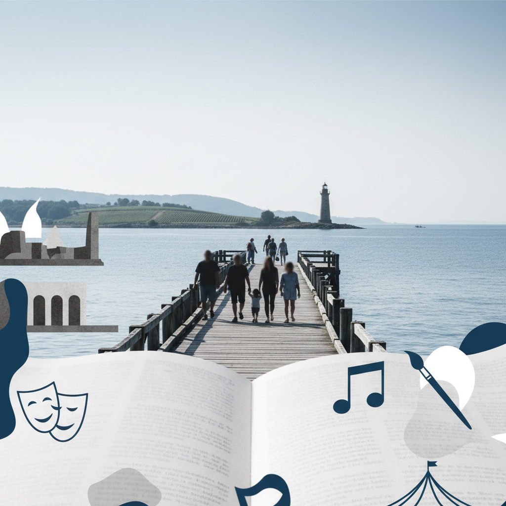 Superguiden: Kultur och nöjen i Skåne under sommaren – redaktionell illustration