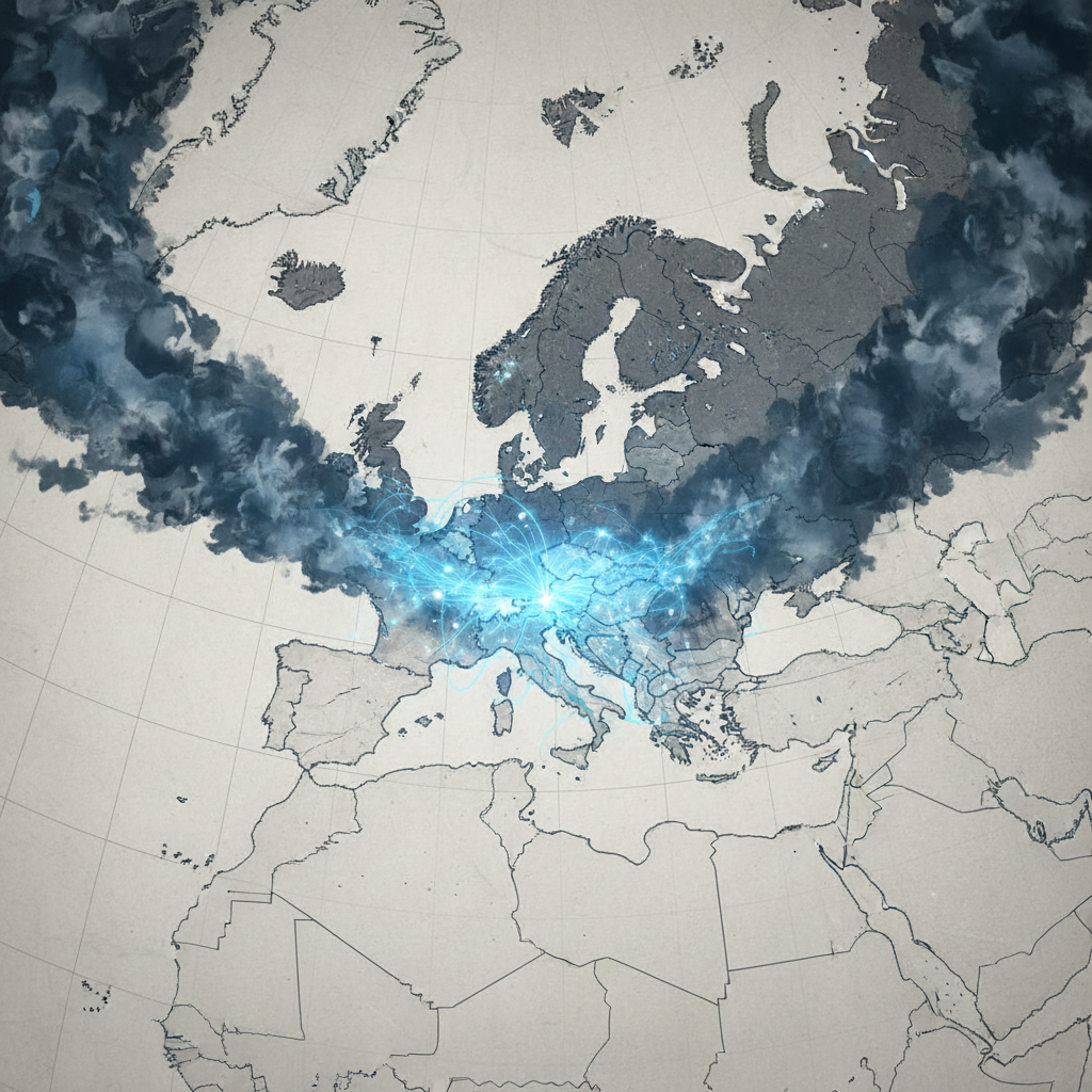 Toppdiplomat: Putin och Trump har stärkt EU:s sammanhållning – redaktionell illustration