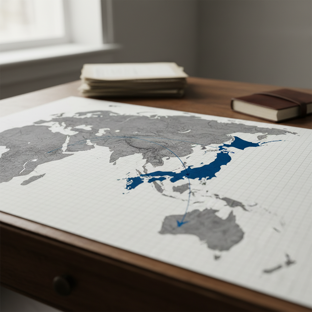 USA:s toppdiplomat besöker Sydkorea och Japan – redaktionell illustration