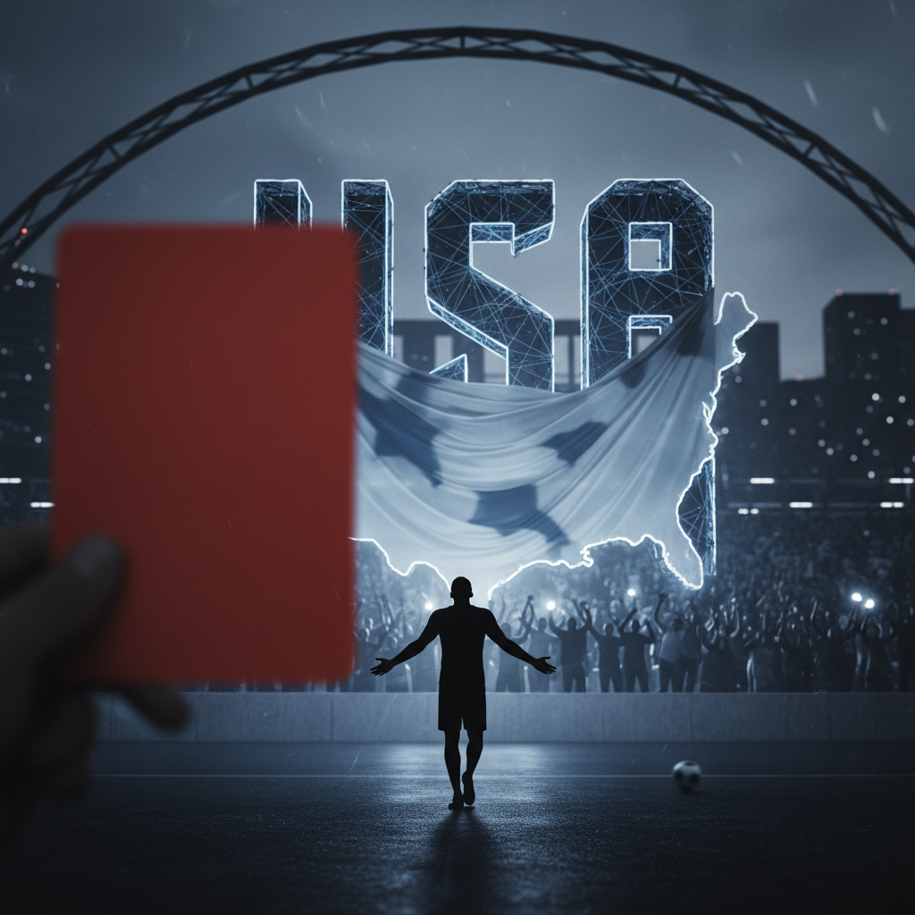 USA vidare i fotbolls-VM trots Baloguns utvisning – redaktionell illustration