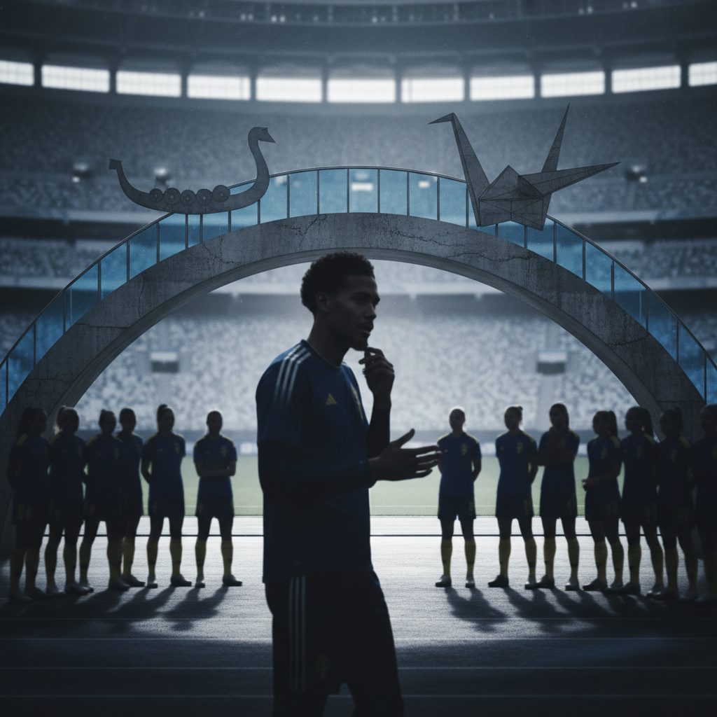 Van Dijk varnar Sverige inför VM-åttondelsfinal mot Japan – redaktionell illustration
