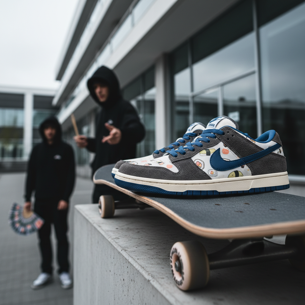 Vans och Evisen lanserar sushitermade sneakers – redaktionell illustration