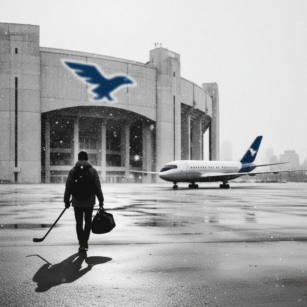 Viggo Björck lämnar Djurgården för Winnipeg Jets – redaktionell illustration