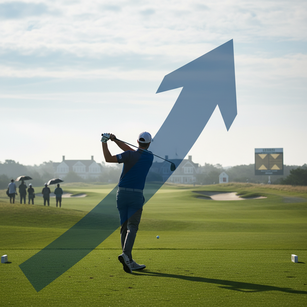 Wyndham Clark utökar sin ledning i US Open – redaktionell illustration