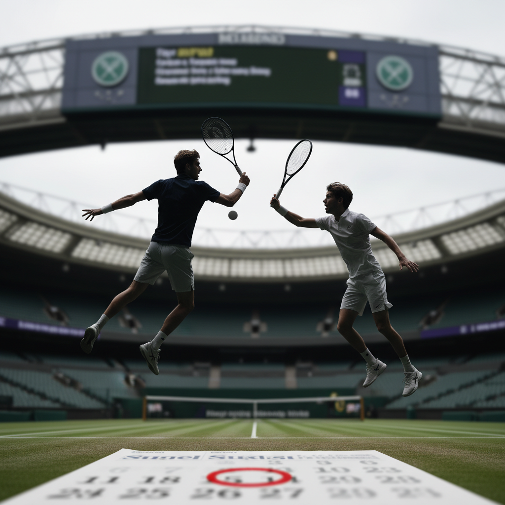 Zverev möter Sinner i Wimbledon-semifinal – redaktionell illustration